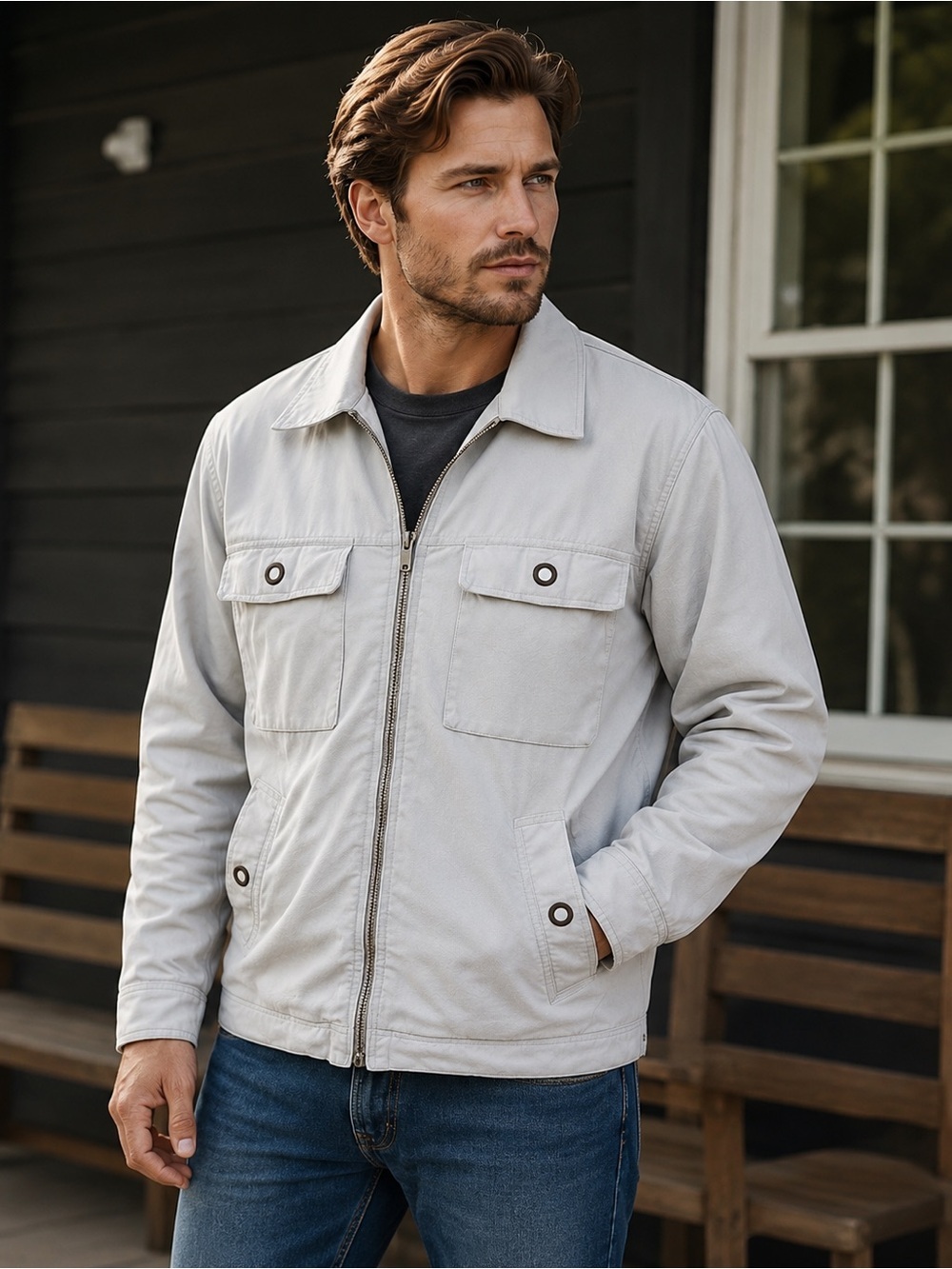 Vintage Urban Up Canvas Jacket Wool Lined Men’s Medium Workwear Heritage